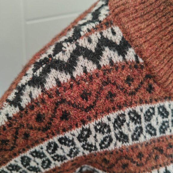 Sezane Wool Blend Heavyweight Button Winter Cardigan Sweater L - Picture 7 of 10